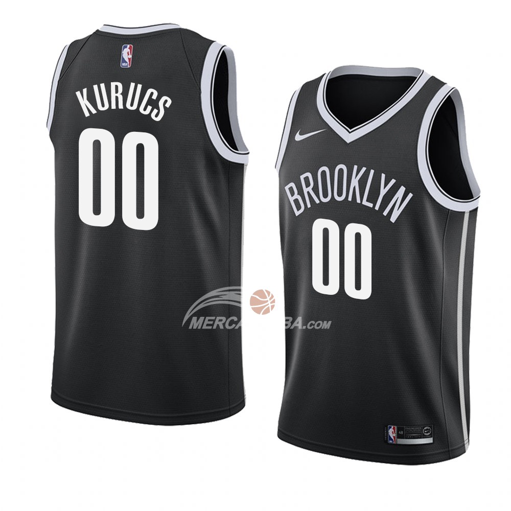 Maglia Brooklyn Nets Rodions Kurucs Icon 2018 Nero